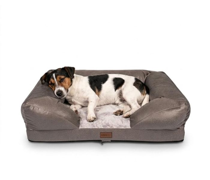 Hundebett Husky (Gr&ouml;&szlig;e S) mit Hund (Foto: Emmi Ultrasonic GmbH)